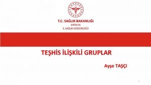 TEHS LKL GRUPLAR Aye TAI 1 TG Nedir