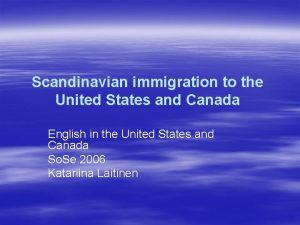 Immigration to the united states