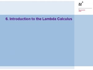 6 Introduction to the Lambda Calculus PS Introduction