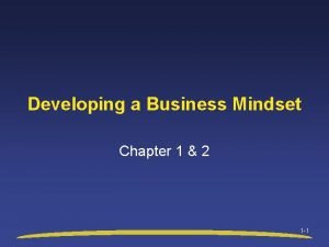 Business mindset definition