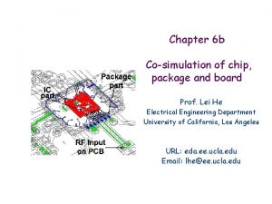 Chapter 6 b Cosimulation of chip package and