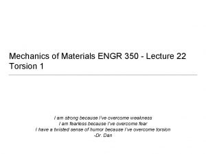 Mechanics of materials