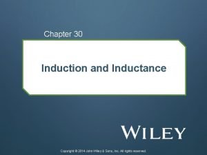 Chapter 30 Induction and Inductance Copyright 2014 John