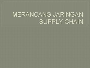 Jaringan supply chain