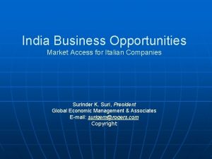 Italy entry strategy for indian companies