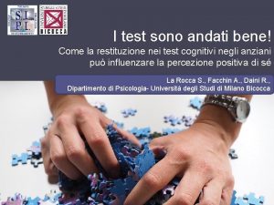 I test sono andati bene Come la restituzione