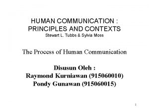 Tubbs model of communication