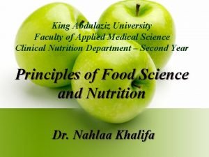 King Abdulaziz University Faculty of Applied Medical Science