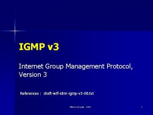 Igmp version 2 vs 3