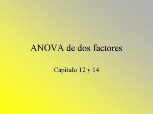 Anova de dos factores