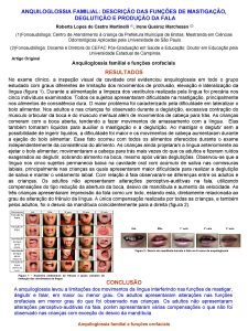 ANQUILOGLOSSIA FAMILIAL DESCRIO DAS FUNES DE MASTIGAO DEGLUTIO