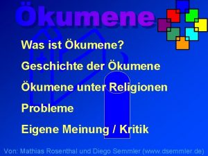 Was ist kumene Geschichte der kumene unter Religionen