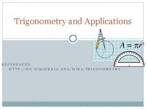 Applications of trigonometry wikipedia