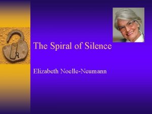 The Spiral of Silence Elizabeth NoelleNeumann Neumann 1974