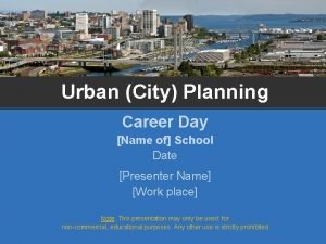 City planning career