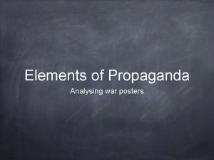 Elements of propaganda posters