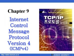 Chapter 9 Internet Control Message Protocol Version 4