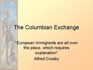 Columbian exchange menu project