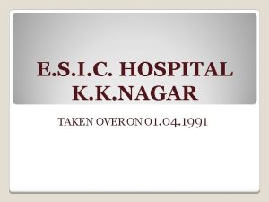 Esi hospital kk nagar chennai address