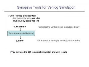 Synopsys verilog simulator