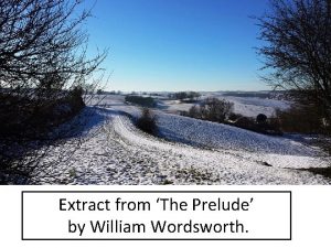 Extract from The Prelude by William Wordsworth Guided