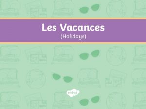 Mes vacances Avec qui My Holidays With Whom