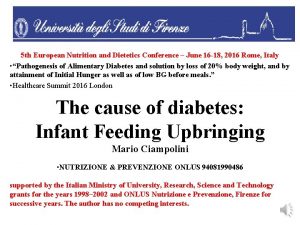 5 th European Nutrition and Dietetics Conference June