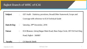 Rajkot branch of icai