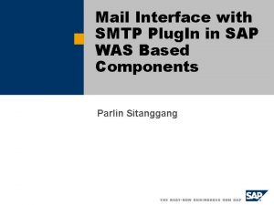 Sap scot email configuration