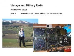 Vintage and Military Radio IAIN MOFFAT G 0