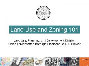 Zoning districts Zoning districts