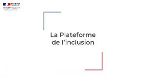 Plateforme de l'inclusion demo