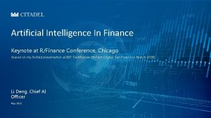 R finance conference