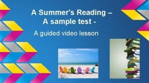 Summer reading test