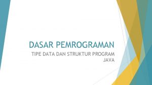 Struktur program java