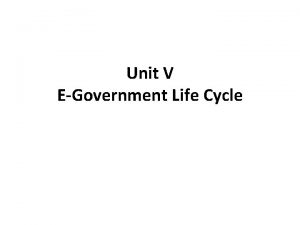 E governance life cycle