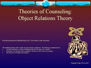 Melanie klein object relations theory ppt