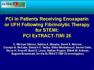 PCI in Patients Receiving Enoxaparin or UFH Following