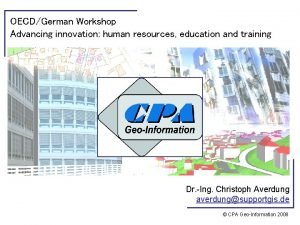 OECDGerman Workshop Advancing innovation human resources education and