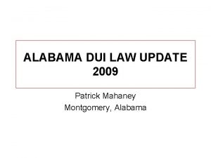 Alabama dui statute