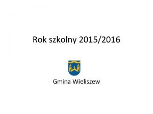 Rok szkolny 20152016 Gmina Wieliszew Informacja o stanie