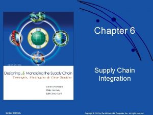 Chapter 6 Supply Chain Integration Mc GrawHillIrwin Copyright
