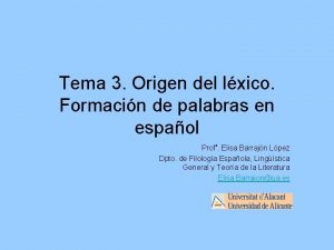 Derivacion por sufijacion Derivacion por sufijacion