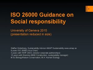 Iso/iec 26000:2010 – social responsibility