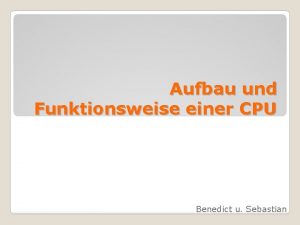 Cpu aufbau