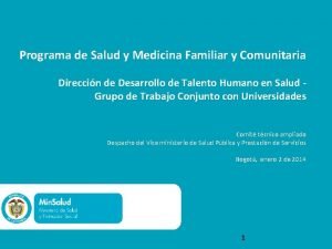 Programa de Salud y Medicina Familiar y Comunitaria