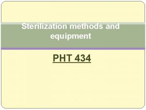 Mechanical sterilization