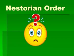 Nestorian order