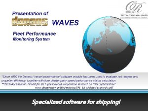 Vessel performance monitoring system