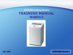 Samsung washing machine user manual